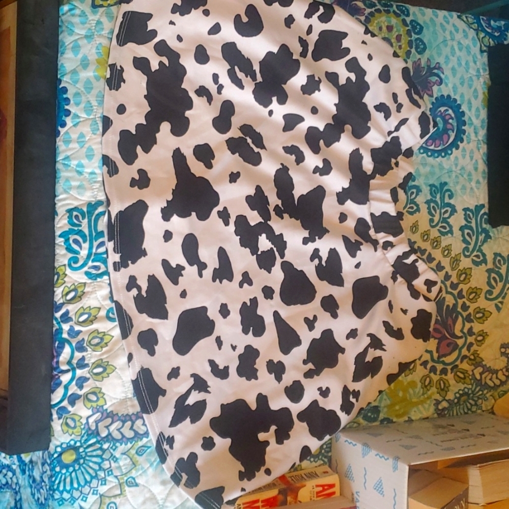 Midnight Hour Cow Print Skirt